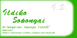 ildiko soponyai business card